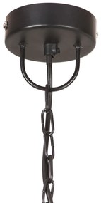 kerek fekete ipari függőlámpa 25 W 30 cm E27