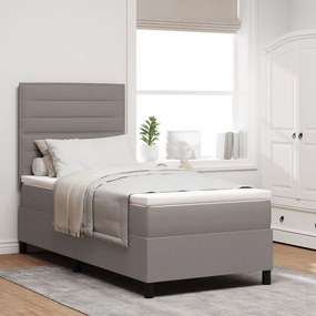 Box Spring Ágy Matraccal Bézs 80x200 cm Szövet