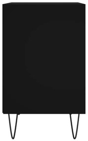 2 db fekete szerelt fa éjjeliszekrény 40x30x50 cm