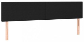 fekete szövet LED-es fejtámla 200x5x78/88 cm