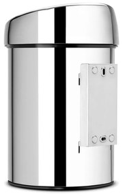Fényes ezüstszínű acél érintésre nyíló szemetes 3 l Touch Bin – Brabantia