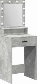 vidaXL Öltözködőasztal fiókkal Beton Szürke 50 x 41 x 135 cm Faanyag