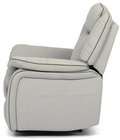 Elektromos vezérlésű bézs ökobőr dönthető fotel. TV-4119 LAN