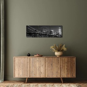 A New York-i Brooklyn-híd képe (órával) (90x30 cm)