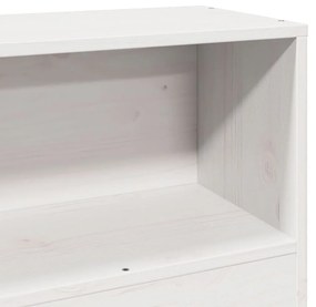 fehér tömör fa könyvespolcos ágy matrac nélkül 90 x 200 cm