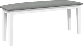 vidaXL fehér tömörfa gumiból pad 110 cm