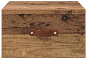 Fali éjjeli szekrény Öreg fa 35 x 35 x 20 cm Faanyag