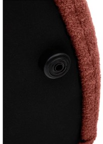 Terrakotta színű buklé puff Kaeli – Kave Home