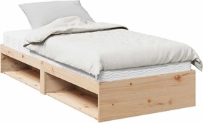 vidaXL nappali ágy matraccal 100x200 cm tömör fa fenyőfa
