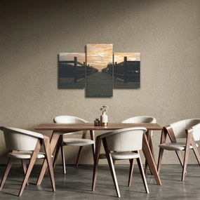 Egy fa móló képe a tó felett (90x60 cm)