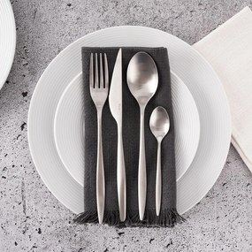 Ezüstszínű rozsdamentes acél evőeszköz készlet 24 db-os – Orion