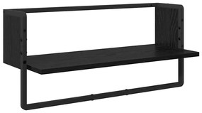 vidaXL Fali polc készlet 4 pcs Fekete tölgy 65 x 25 x 30 cm Faanyag