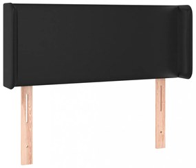 fekete műbőr LED-es fejtámla 93 x 16 x 78/88 cm