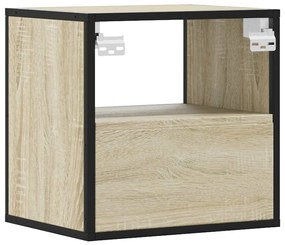 2 db sonoma tölgy színű fali éjjeliszekrény 40 x 31 x 39,5 cm