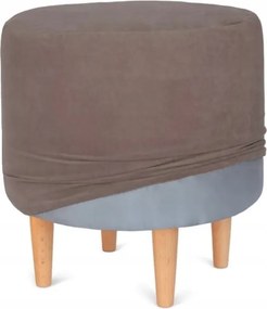 Ágytakaró puffra kerek kárpitos kordbársony 50x25cm Védő