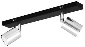 LED Spotlámpa TUNE 2xGU10/4,8W/230V matt króm/fekete