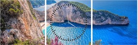 Kép - Navagio strand, Görögország (órával) (90x30 cm)