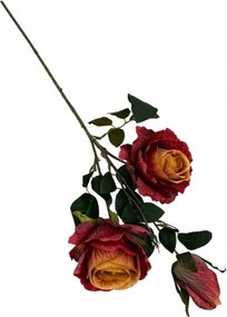 Rózsa ág 70 cm piros-narancssárga