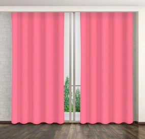 Kvalitás egyszínű rózsaszín ablakdrapéria 140 x 260 cm Hossz: 250 cm