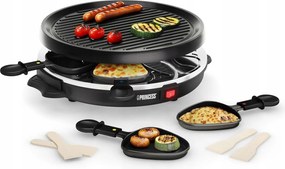 Szenzációs Kerek Elektromos Raclette Grill 6 serpenyő 6 spatula 800W