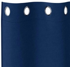Függönyök függönyökkel 2 pcs Sötétkék 245x140cm Poliészter
