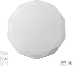 Prezent 71338 - IRIDIO dimmelhető LED mennyezeti lámpatest LED/30W/230V Ø 39 cm fehér