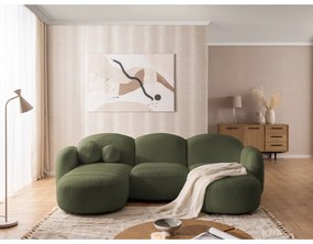 Zöld buklé (U alakú) sarokkanapé Orbit – Ropez