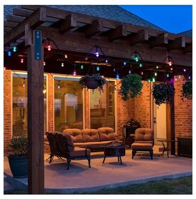 Milagro LED RGB Kültéri dekorációs lánc GIRLANDA 10 m 10xE27/1,5W/230V IP44 MI0814