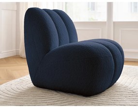 Sötétkék buklé fotel Janissaire – Bobochic Paris