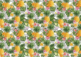 Fotótapéta Ananász és Frangipani Virágok Trópusi Paradicsom 312x219 +ragasztó