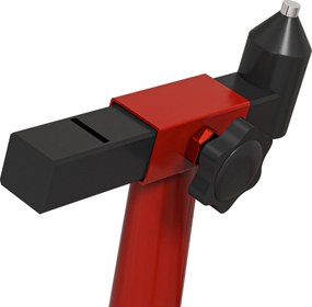 HOMCOM Első Kerékmotor Állvány Motoremelő U és L Alakú Lengőkarokkal, Univerzális Acél Műhelyi Emelő Állvány Piros Színben | Aosom