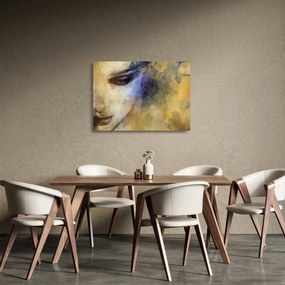 Kép - női portré, rajz (üvegen) (70x50 cm)
