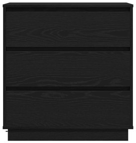 Éjjeli szekrény LED fénnyel Fekete tölgy 71x34,5x75 cm Feltárt fa
