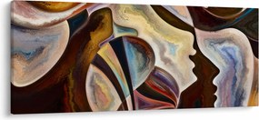 Kép - Absztrakció fejek (120x50 cm)