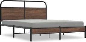 vidaXL ágykeret matrac nélkül 150x200 cm barna tölgyfa műfa