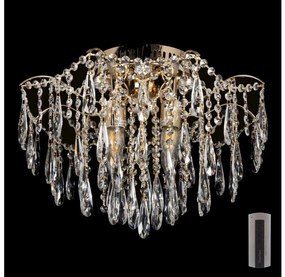 LED kristály mennyezeti lámpa 4xE27/60W + 4xLED/3W, 230V