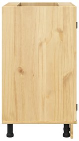 Cabinet polcokkal tárolóval Méz 60 x 46 x 81,5 cm Tömör fenyőfa