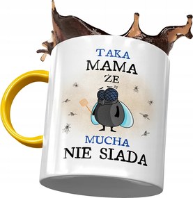 Sárga Bögre Anyák napjára Nyomtatott fényképpel