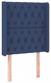 kék szövet fejtámla szárnyakkal 83x16x118/128 cm