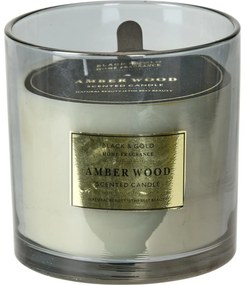 Black & Gold, Amber wood  gyertya üvegben, 870 g