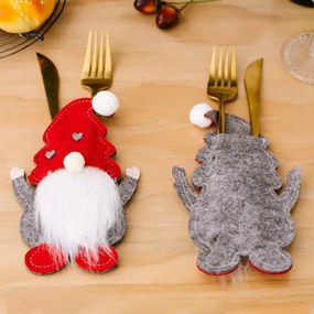 Evőeszköztartó SANTA GNOME piros, 1 db