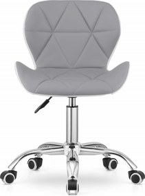 AKCIÓ Szürke-fehér AVOLA irodai szék műbőrből II. osztály