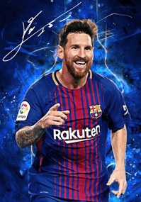 Autogram poszter, 70x100, Leo, Lionel Messi, Argentína 100x70