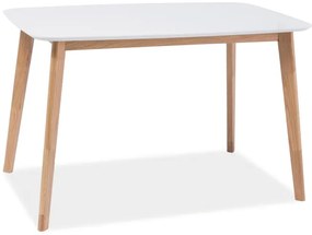 Fehér étkezőasztal MOSSO I 120X75