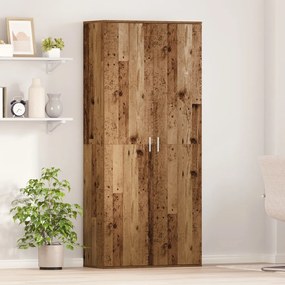 Magas Szekrény Régi Fa 80x35x180 cm Szerelt Fa