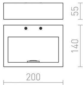 RED - Design Rendl - R12595 - LED Fali lámpa NEMAN LED/10W/230V