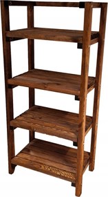 Fából készült, robusztus könyvespolc 66/35/120 Tek