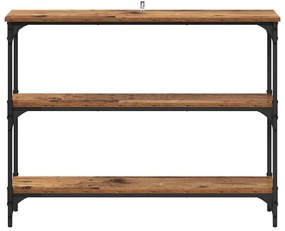 Konzolasztal Régi fa 100 x 22.5 x 75 cm Műgyanta fa és Fém