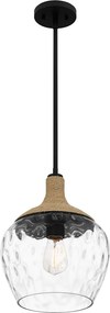 Quoizel modern boho függeszték royer matt fekete átlátszó elsqz-royer-1p-mbk