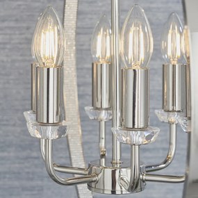 Endon klasszikus modern csillár ritz nickel-nero átlátszó end81508